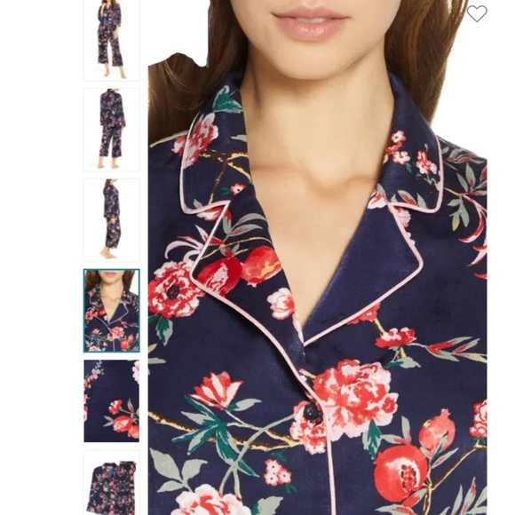 Nordstrom Floral Satin Pajama 2-Piece Set - Picture 5 of 6